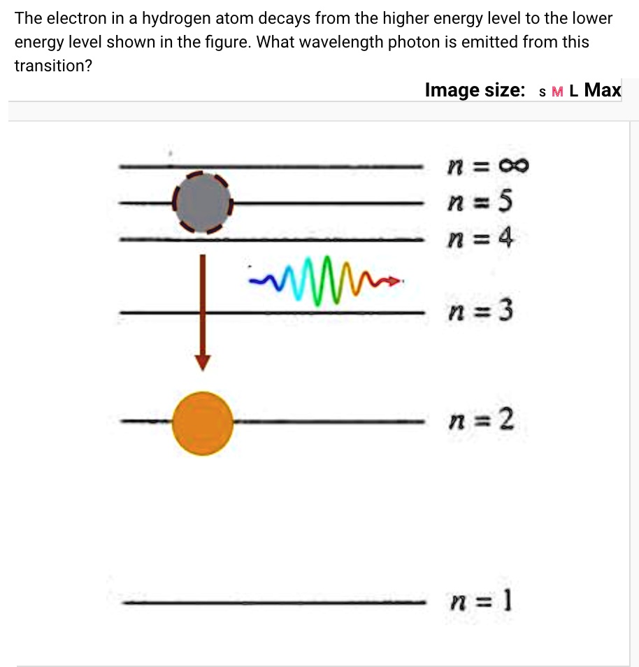 the electron in hydrogen atom decays from the higher energy level to ...