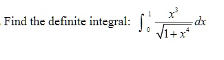 find the definite integral dx vl r 08953