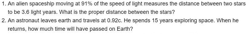an alien spaceship moving at 91 of the speed of light measures the ...