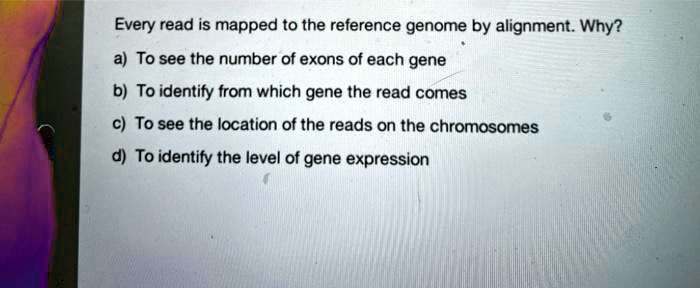 SOLVED: Every 'read is mapped to the reference genome by alignment: Why ...