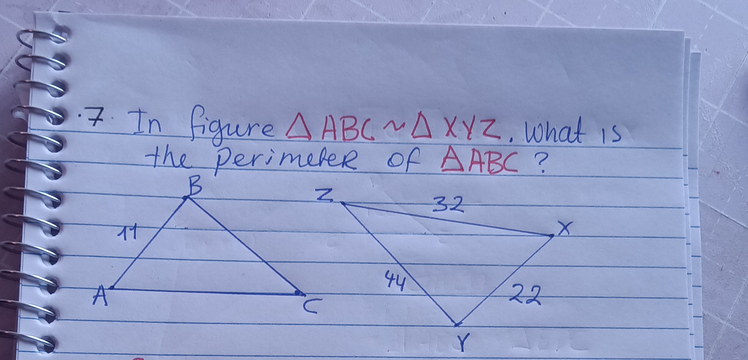 SOLVED 7 In Figure A B C X Y Z What Is The Perimeter Of A B C solved-7-in-figure-a-b-c-x-y-z-what-is-the-perimeter-of-a-b-c