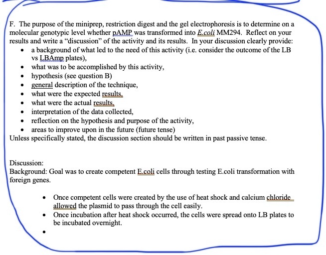 SOLVED The purpose of the miniprep; restriction digest and the gel