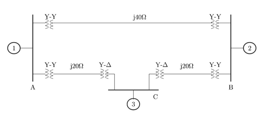 SOLVED: Draw the impedance diagram for the power system shown in the ...