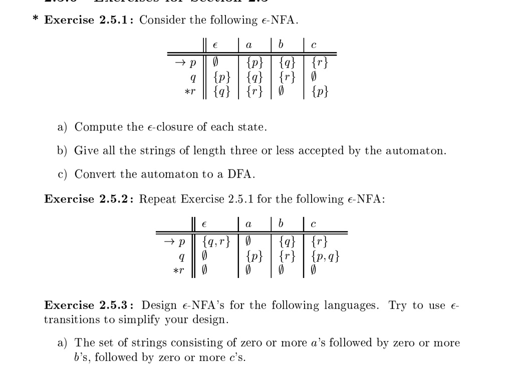 exercise 251 consider the following nfa p 2 9 t q r p a compute the ...