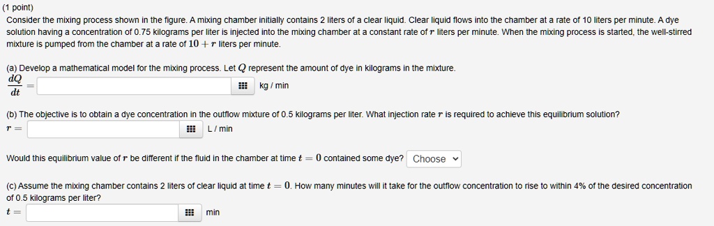 SOLVED: Consider the mixing process shown in the figure. The mixing ...