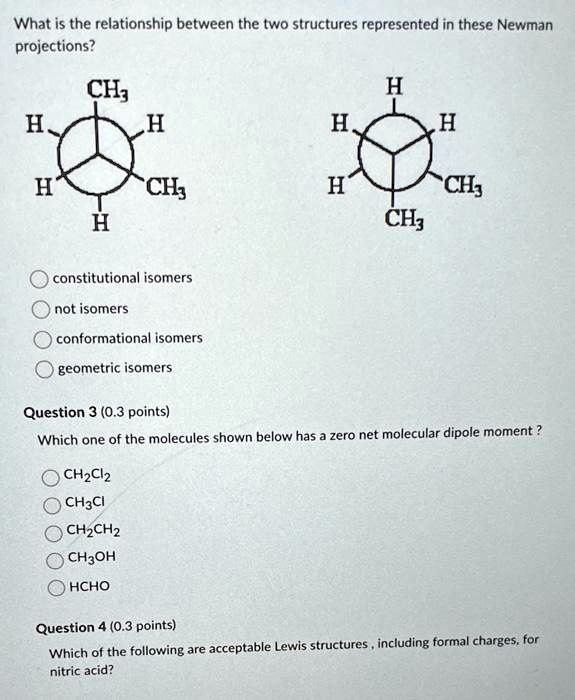 Solved What Is The Relationship Between The Two Structures Represented In These Newman 8725