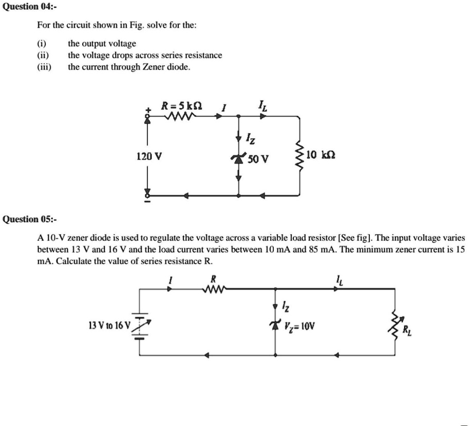 SOLVED Question 04 For the circuit shown in Fig. solve for the (i) the output voltage (ii