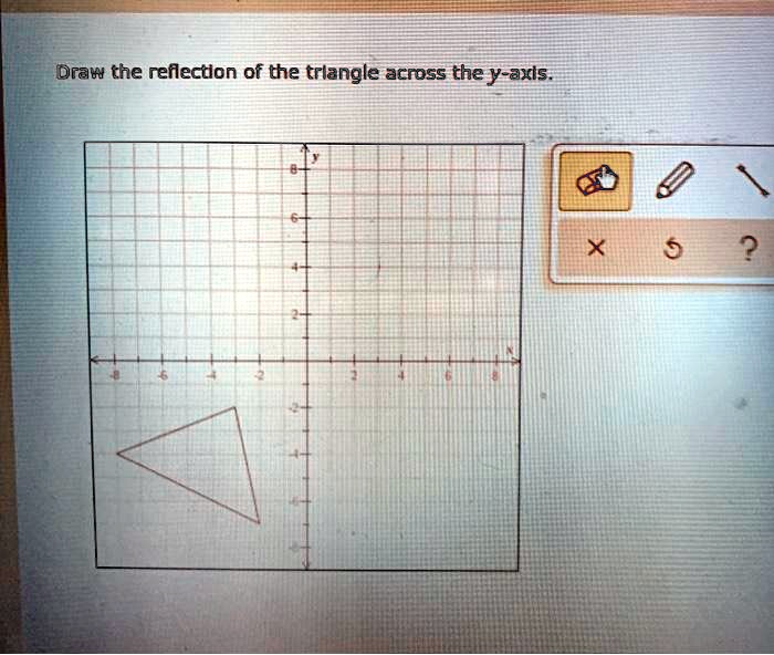Draw the reflection of the triangle across the y-axis. 6 y 8- 6+ ++ 2 ...