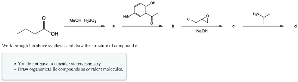 SOLVED: Text: MeOH, H2SO4 NaOH OH Work through the above synthesis and ...