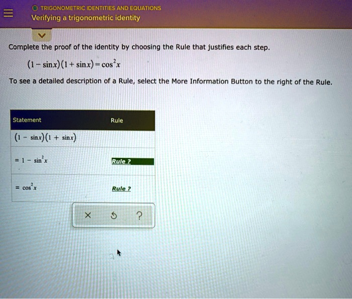 SOLVEDTRIGONOMETRIC IDENTITIES AND EQUATIONS Verifying trigonometric