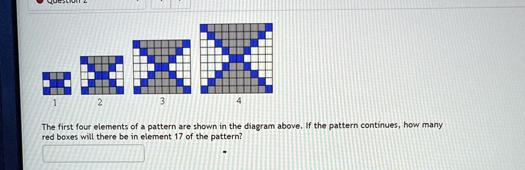 The first four elements of a pattern are shown in the diagram above. If ...