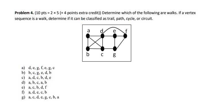 SOLVED: Problem 4. (10 pts 2x5 (+ points extra credit)) Determine which ...