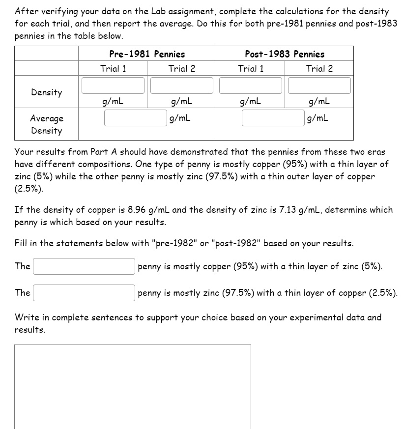 After verifying your data on the Lab assignment, complete the