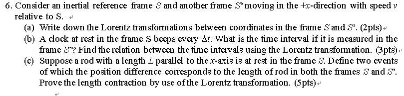 6 consider an inertial reference frame s and another frame s moving in ...