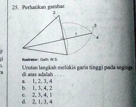 SOLVED: bagaimana cara melukis garis tinggi? 25, Perhatikan gambar ...