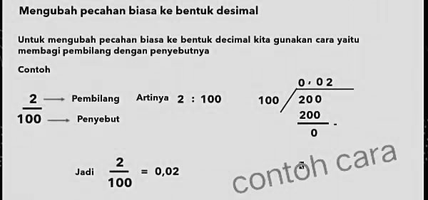 SOLVED: 5/8 diubah ke pecahan Desimal?menggunakan cara!#no ngasal ...