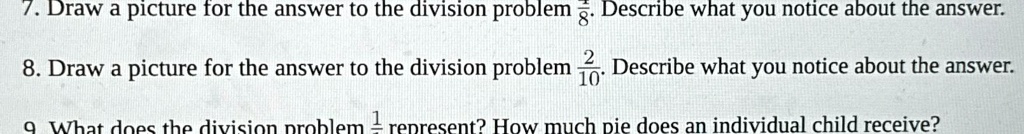 draw a picture for the answer to the division problem 210 describe what ...