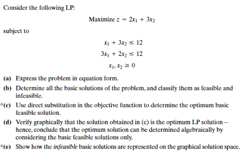 Consider the following LP: Maximize - 2âˆš31 subject to I + 3 = 42 31 ...