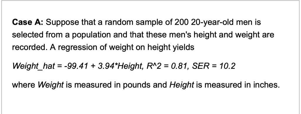 case a suppose that a random sample of 200 20 year old men is selected ...