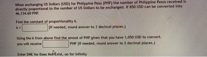 US Dollar To Philippine Peso in PHP 