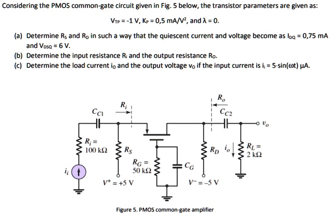 Pmos Vt Considering the PMOS common-gate circuit given in Fig. 5 below, the ...
