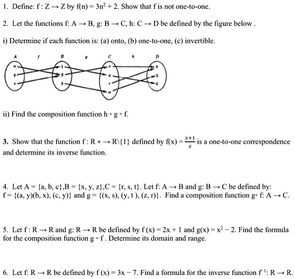 Solved Define F Z Z By F N 3n Show That F Is Not One To One Let