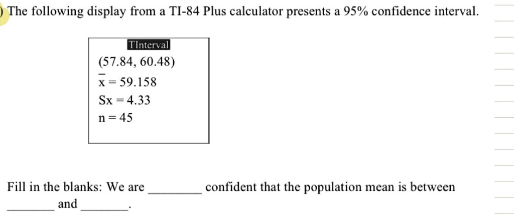 ti 84 online calculator two population confidence interval