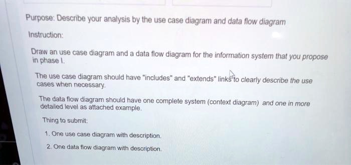 Purpose: Describe your analysis by the use case diagram and data flow ...