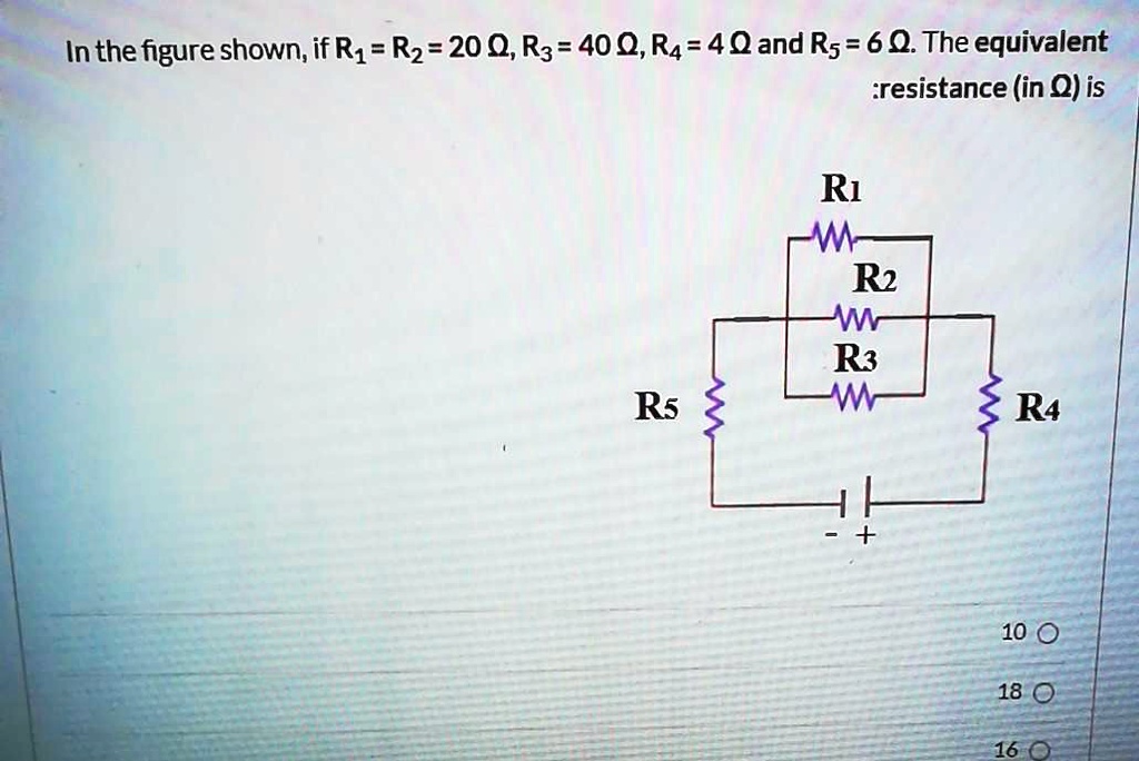 SOLVED:In the figure shown; if Ri Rz= 20.0,R3 = 400,Ra= 4Qand Rs = 6 Q ...