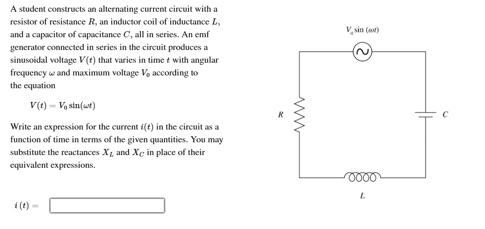 A Student Constructs An Alternating Current Circuit With A Resistor Of 