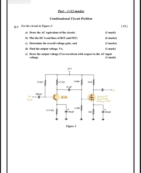 SOLVED: Text: Part - 3 (12 marks) Combinational Circuit Problem [12] a ...