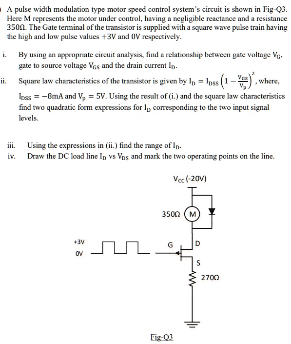 SOLVED: A pulse width modulation type motor speed control system ...
