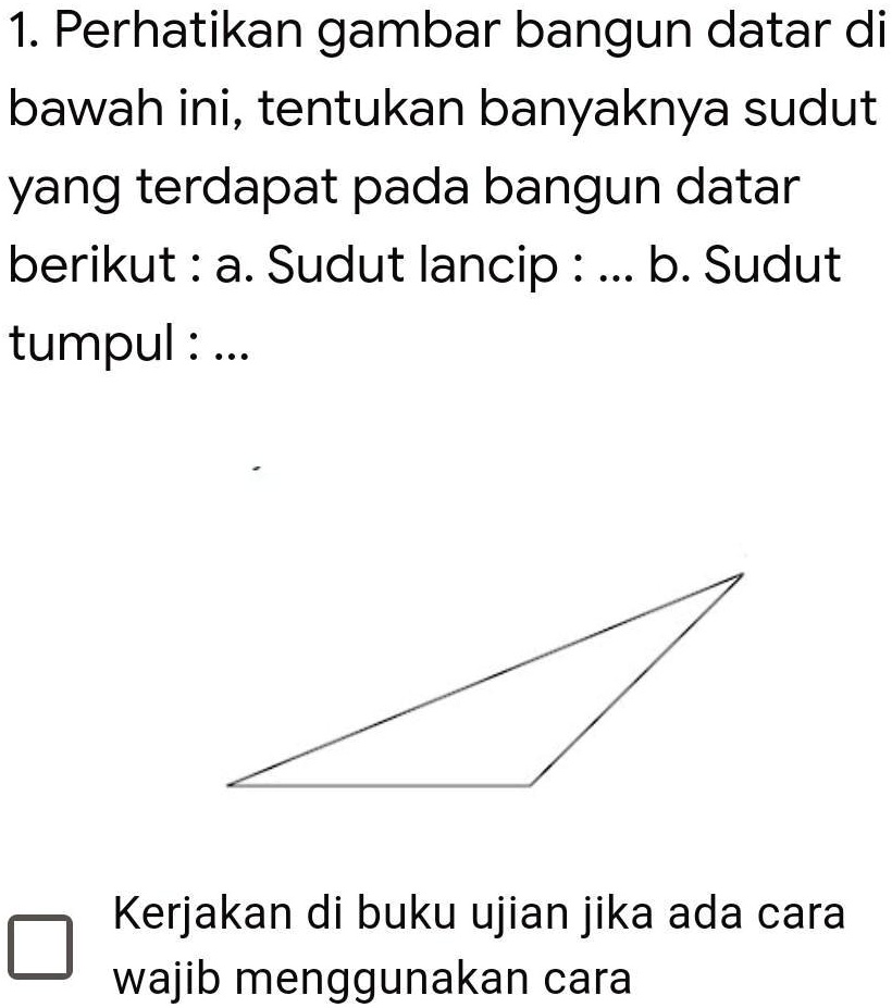 SOLVED: Perhatikan Gambar Bangun Datar Di Bawah Ini, Tentukan Banyaknya ...