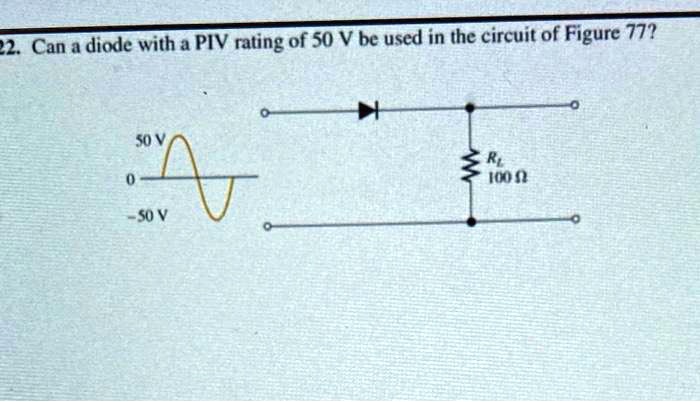 VIDEO solution: 22. Can a diode with a PIV rating of 750 V be used in ...