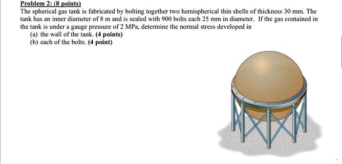 Solved •8–9. The gas storage tank is fabricated by bolting
