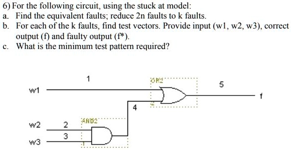 6for the following circuitusing the stuck at model afind the equivalent ...