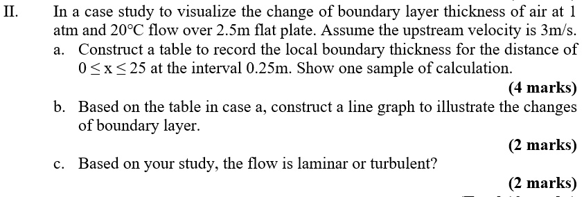 II. In a case study to visualize the change of boundary layer thickness ...
