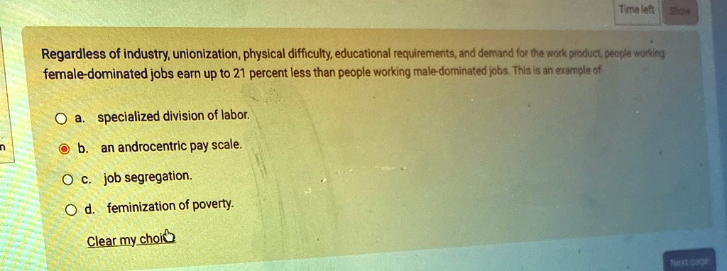 regardless of industry unionization physical difficulty educational requirements and demand for the work product people working female dominated jobs earn up to 21 percent less than people w 65878