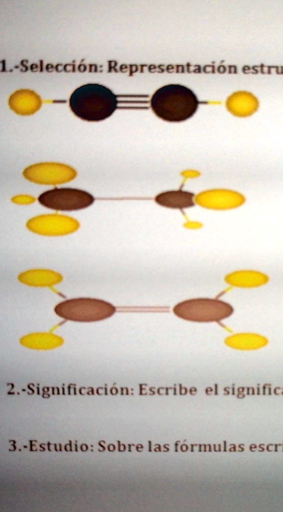 SOLVED: 1.-Selección: Representación estructural moleculares orgánicas ...