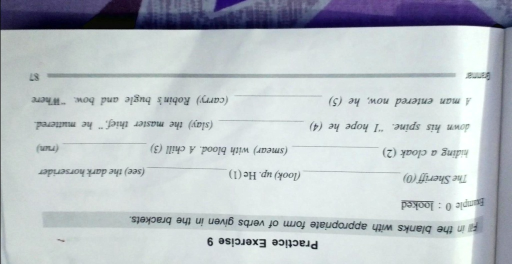 SOLVED: 'fill correct form of verbs.'