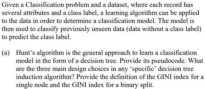 predict class labels using classificationensemble... SOLVED: Given a classification problem and a dataset, where each record ...