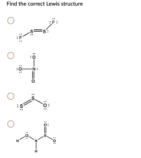 Find The Correct Lewis Structure 1195