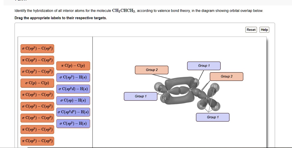 dentify the hybridization of all interor atoms for the molecule chchchg ...