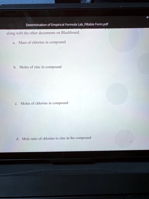SOLVED Determination Empirical Formula Lab_Fillable Form pdf along