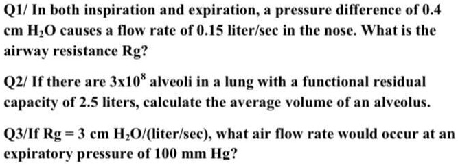 What Is Inspiration Rates qi in both inspiration and expiration pressure difference of 04 cm hzo ...