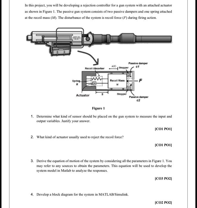 SOLVED: In this project, you will be developing a rejection controller ...