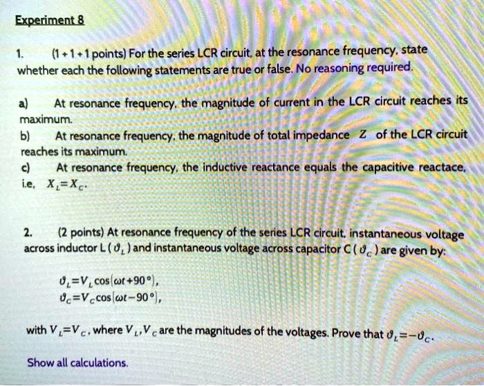 experiment 8.1 series lcr resonance