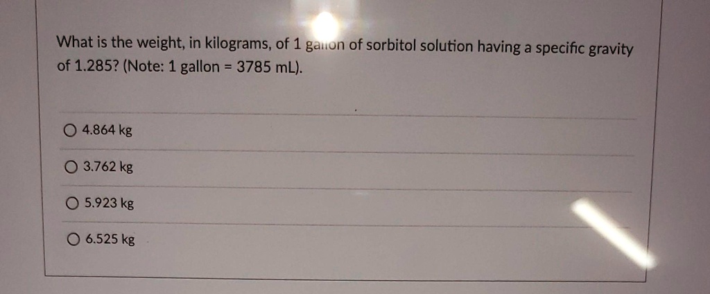 1 gallon 2024 in kilograms