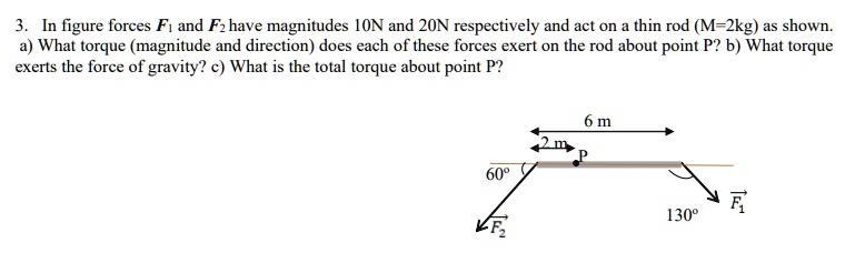 SOLVED: In the figure, forces F and Fz have magnitudes 10N and 20N ...