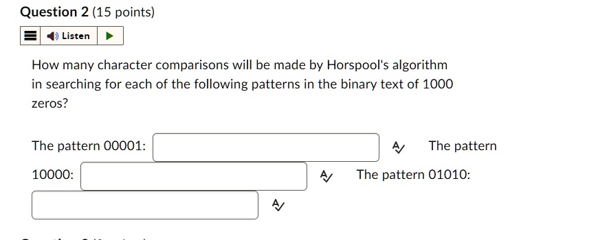 How many character comparisons will be made by Horspool's algorithm in ...